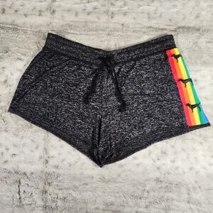 Victoria's Secret PINK Charcoal Grey Rainbow Puppy Soft Sleep Shorts Size S